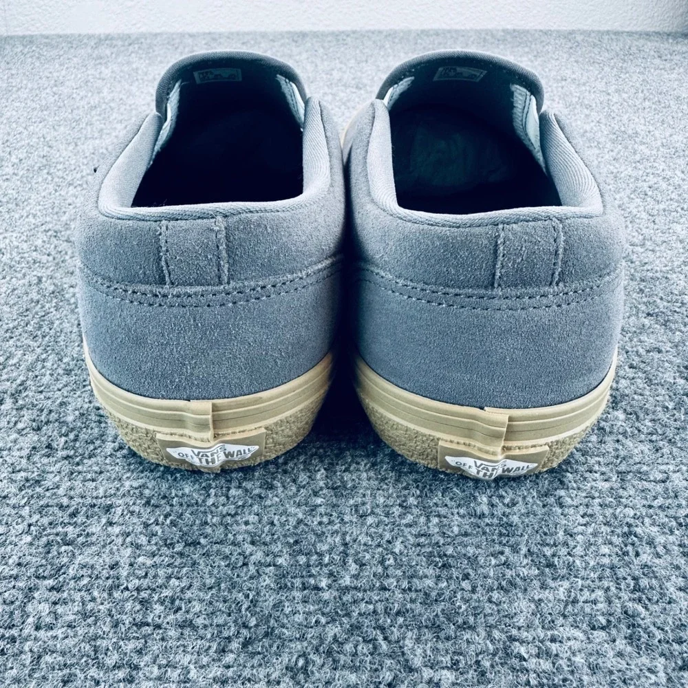 Vans Asher Classic Slip-On Frost Gray Suede Gum Sole Mens 8.5 Sneakers Shoes